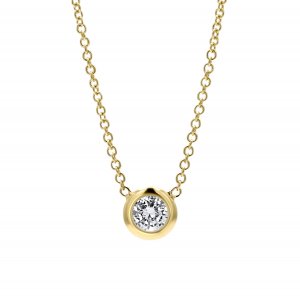 18ct Yellow Gold 0.25ct Spectacle Set Necklace